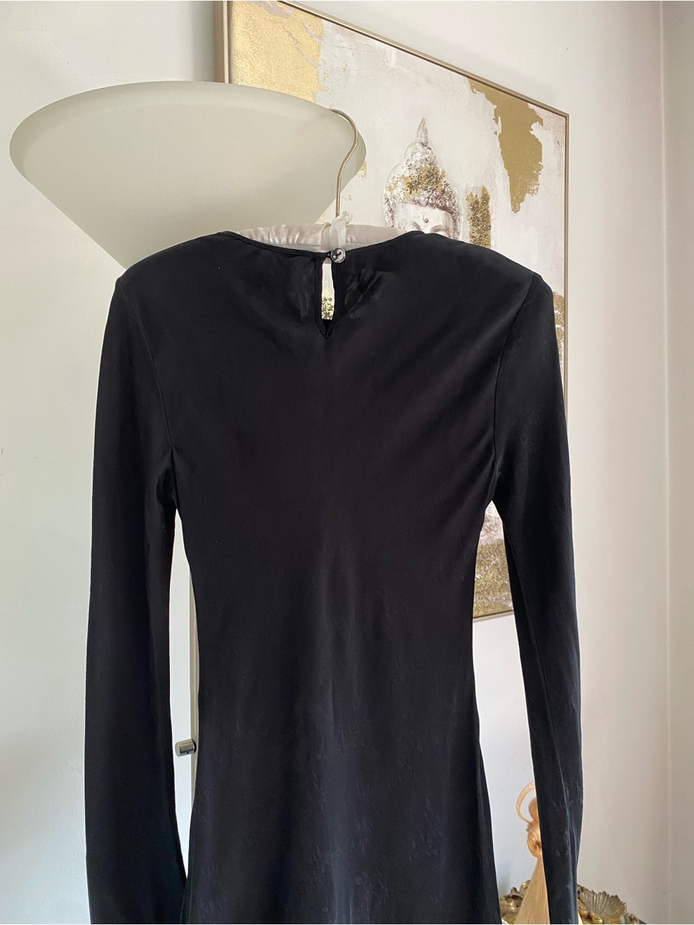 REFORMATION BLACK SILK MIDI DRESS - Picture 11 of 16